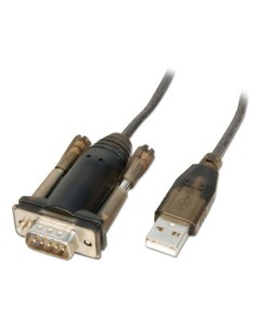 Lindy 42855 cable de serie Gris, Transparente 1,5 m USB tipo A RS-232