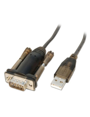 Lindy 42855 cable de serie Gris, Transparente 1,5 m USB tipo A RS-232