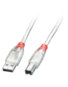 Lindy 41750 cable USB USB 2.0 0,2 m USB A USB B Transparente