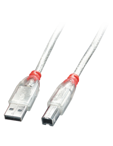 Lindy 41750 cable USB USB 2.0 0,2 m USB A USB B Transparente