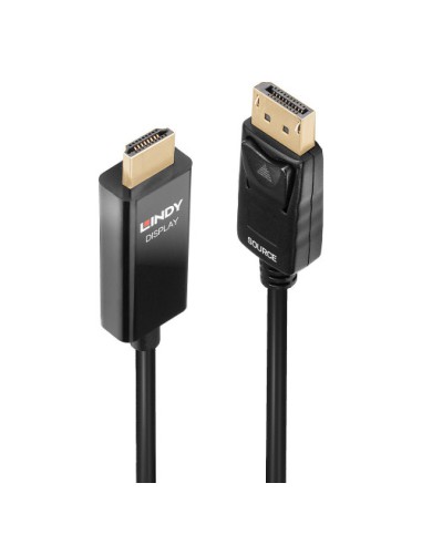 Lindy 40926 adaptador de cable de vídeo 2 m DisplayPort HDMI tipo A (Estándar) Negro