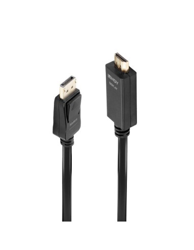 Lindy 36922 adaptador de cable de vídeo 2 m DisplayPort HDMI tipo A (Estándar) Negro