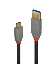 Lindy 36911 cable USB 1 m USB C USB A Negro, Gris