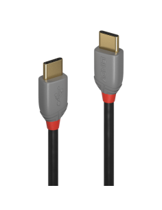 Lindy 36872 cable USB USB 2.0 2 m USB C Negro, Gris