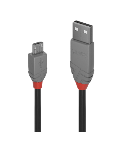 Lindy 36735 cable USB USB 2.0 5 m USB A Micro-USB B Negro, Gris
