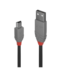 Lindy 36720 cable USB USB 2.0 0,2 m USB A Mini-USB B Negro