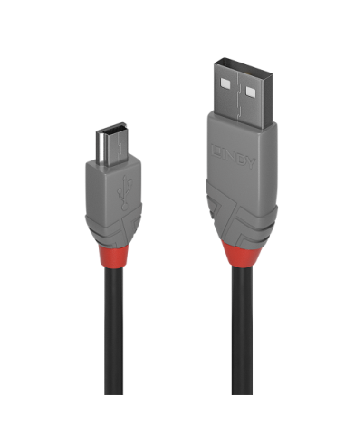 Lindy 36720 cable USB USB 2.0 0,2 m USB A Mini-USB B Negro