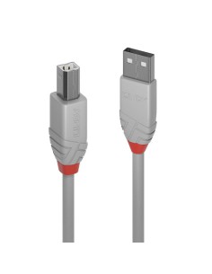 Lindy 36683 cable USB USB 2.0 2 m USB A USB B Gris