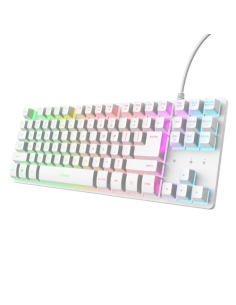 Trust GXT 833W Thado TKL teclado Juego USB QWERTY Español Blanco