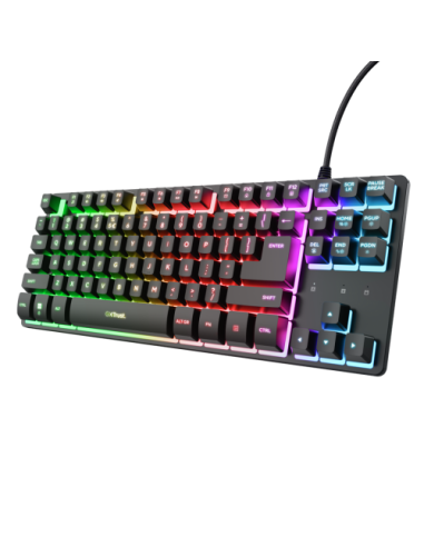 Trust GXT 833 Thado TKL teclado Juego USB QWERTY Español Negro