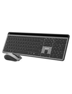 NGS ECLIPSE teclado Ratón incluido Hogar / Oficina RF Wireless + Bluetooth QWERTY Inglés Gris