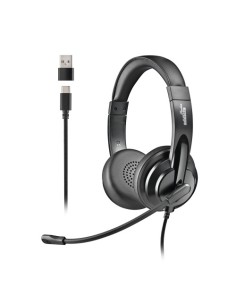 NGS VOX605 USB-C Auriculares Alámbrico Diadema Llamadas/Música USB Tipo C Negro