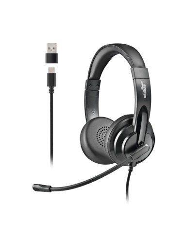 NGS VOX605 USB-C Auriculares Alámbrico Diadema Llamadas/Música USB Tipo C Negro