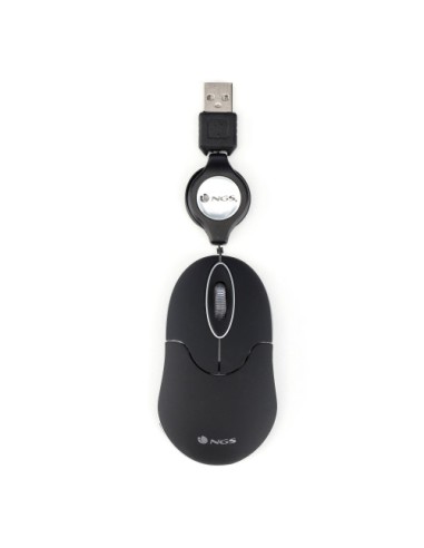 NGS SIN ratón Viajes Ambidextro USB tipo A Óptico 1000 DPI