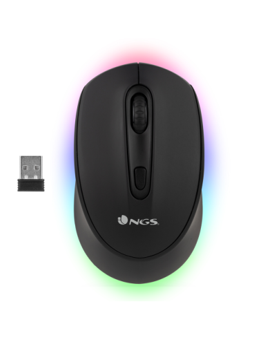 NGS SMOG-RB ratón Juego Ambidextro RF Wireless + Bluetooth Óptico 2400 DPI