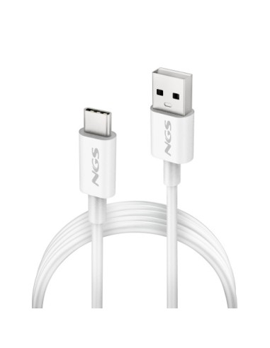 NGS ZYRO-AC cable USB USB 2.0 1 m USB A USB C 0,48 Gbit/s Blanco