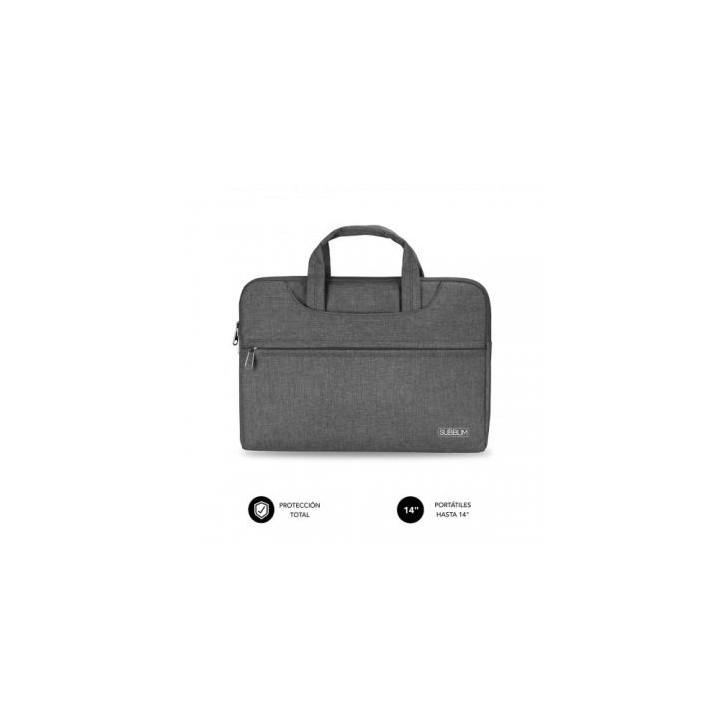 SUBBLIM Funda Ordenador Business Laptop Sleeve 13,3-14" Grey