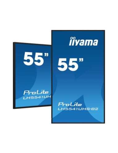 MONITOR IIYAMA 55" 3840X2160, 4K UHD IPS PANEL, 1% HAZE, LANDSCAPE AND PORTRAIT MODE, SPEAKERS 2X 10W , VGA, 3X HDMI, 500CD/M², 