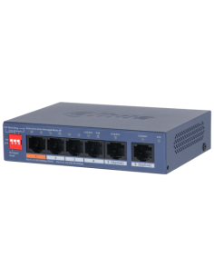 (DH-CS4006-4ET2GT-60) DAHUA SWITCH 6 PUERTOS, 4XRJ45 10/100 MBPS POE, 2XRJ45 GIGABIT, L2 CLOUD MANAGED