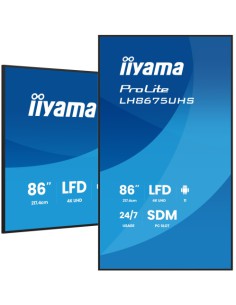 MONITOR TACTIL IIYAMA 86" 3840X2160, UHD VA, 500CD/M2, HORIZ VERT,FAILOVER, MM 2X 10W, HDMI 3X, DP, DP-OUT, USB 2.0 X2, WIFI, LA