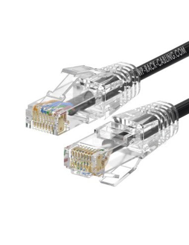WP WPC-PAT-6AU010BL-S cable de red Negro 1 m Cat6a U/UTP (UTP)