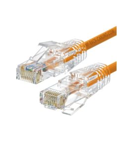 WP WPC-PAT-6AU005O-S cable de red Naranja, Transparente 0,5 m Cat6a U/UTP (UTP)