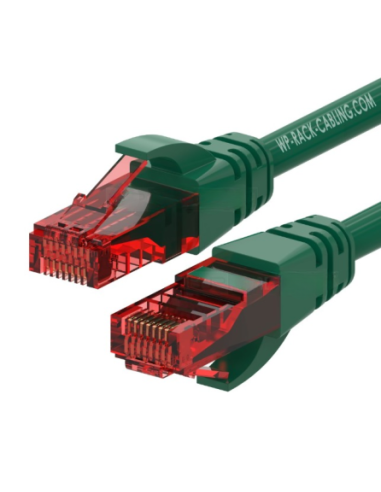 WP WPC-PAT-6U002G cable de red Negro, Verde 0,2 m Cat6 U/UTP (UTP)