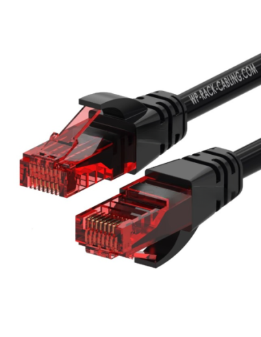 WP WPC-PAT-6U002BL cable de red Negro, Rojo 0,2 m Cat6 U/UTP (UTP)