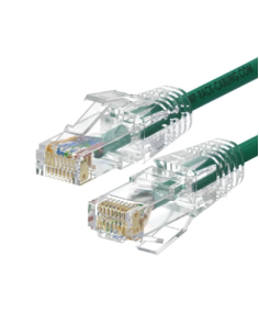 WP WPC-PAT-6AU005G-S cable de red Verde, Transparente 0,5 m Cat6a U/UTP (UTP)