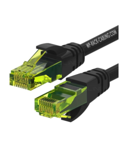 WP WPC-PAT-6AU005BL cable de red Negro, Verde 0,5 m Cat6a U/UTP (UTP)