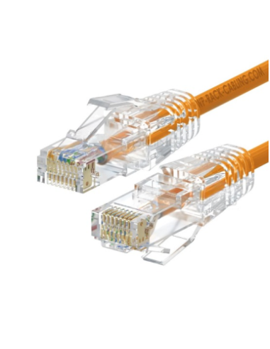WP WPC-PAT-6AU002O-S cable de red Naranja, Transparente 0,2 m Cat6a U/UTP (UTP)