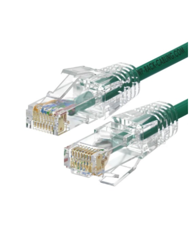 WP WPC-PAT-6AU002G-S cable de red Verde, Transparente 0,2 m Cat6a U/UTP (UTP)