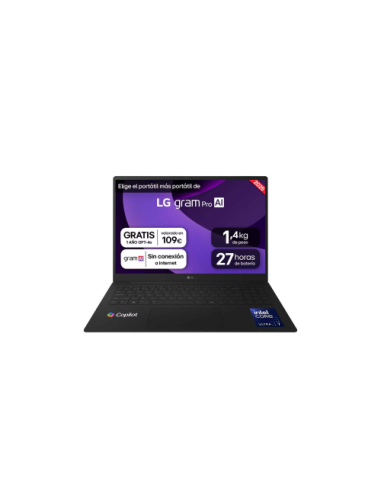 LG PORTÁTIL 16" WQXGA IPS INTEL CORE ULTRA 7 255H, 32GB LPDDR5X, SSD 1TB NVME, NVIDIA RTX 5050 8GB, DCI-P3 99%, BATERÍA 90WH, WI