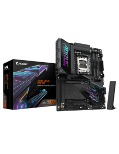 GIGABYTE X870E AORUS PRO X3D Placa Base - Compatible con procesadores AMD Ryzen 9000, VRM digital de 18+2+2 fases, hasta 9000MHz