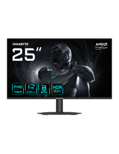 MONITOR GIGABYTE 25" G25F2A,SS IPS,1920X1080(FHD),0.09PP,1000:1,1MS,240HZ,2HDMI+1DP,ALTAVOCES,REGULABLE ALTURA