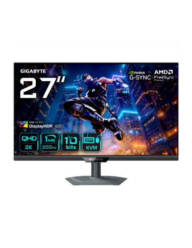 GIGABYTE M27Q2 QD Monitor Gaming 27” QHD - 2560 x 1440, 200Hz, 1ms, 350 cd/m², FreeSync Premium, Display HDR400, HDMI 2.0, Displ