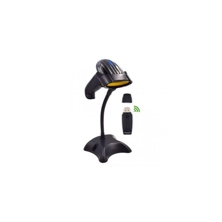Ewent EW3430 lector de código de barras Lector de códigos de barras portátil 1D LED Negro