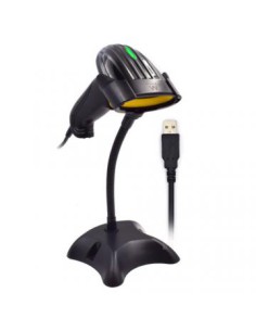 Ewent EW3410 lector de código de barras Lector de códigos de barras portátil 2D LED Negro
