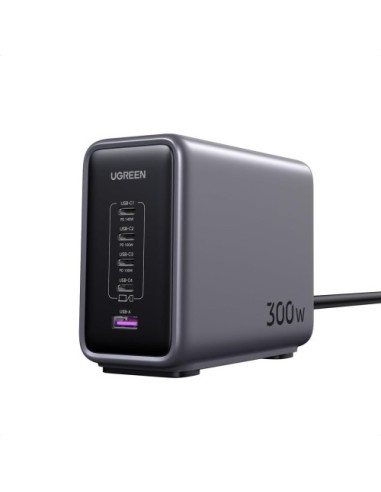 Ugreen 90903B cargador de dispositivo móvil Universal Negro, Gris Corriente alterna Carga rápida Interior