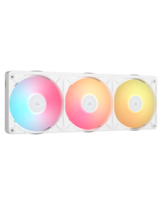 VENTILADOR CAJA CORSAIR RX II RGB SERIES ICUE LINK RX360 II UNIFIED FRAME RGB WHITE WITH ICUE LINK SYSTEM HUB 360MM RGB FAN TRIP