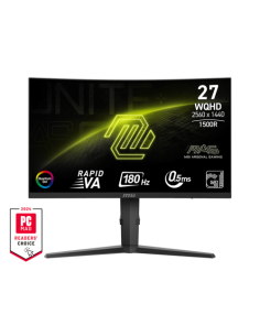 MSI MONITOR MAG 275CQRF QD E2. 27". CURVO 1500R. 2560X1440. 180HZ. NEGRO