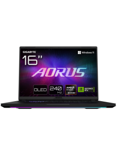 GIGABYTE AORUS MASTER 16 Gaming Laptop - 16.0“, 240Hz OLED, AMD Razen 9 9955X3D, NVIDIA RTX 5090 GPU, 32GB DDR5 5600MHz, 1TB SDD