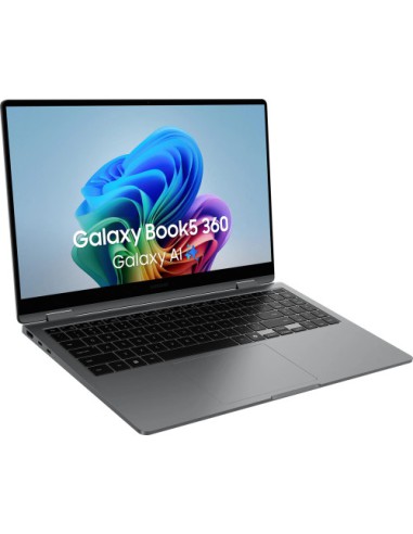 SAMSUNG PORTATIL GALAXY BOOK5 360, INTEL CORE ULTRA 5 226V, PANTALLA (15.6") TACTIL FULL HD, 16GB LPDDR5X-SDRAM, 512GB SSD, WI-F