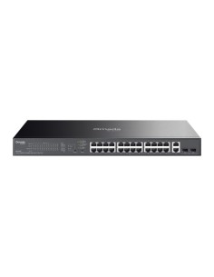 TP-LINK ES228GP OMADA 28-PORT GIGABIT EASY MANAGED SWITCH WITH 24-PORT POE+ PORT: 24× GIGABIT POE+ PORTS, 2X GIGABIT NON-POE POR