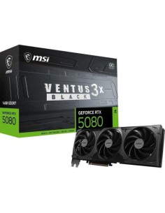 VGA MSI RTX 5080 16G VENTUS 3X OC BLACK,NV,RTX5080,16GB,GDDR7,256BIT,1HDMI+3DP,TORX FAN 5.0 (3 VENTILADORES)