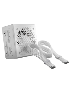 FUENTE ALIMENT. CORSAIR RME WHITE SERIES (3RD GEN) RM850E THERMALPROTECT WHITE 850 WATT ATX 3.1 PCIE 5.1 CYBENETICS PLATINUM CER