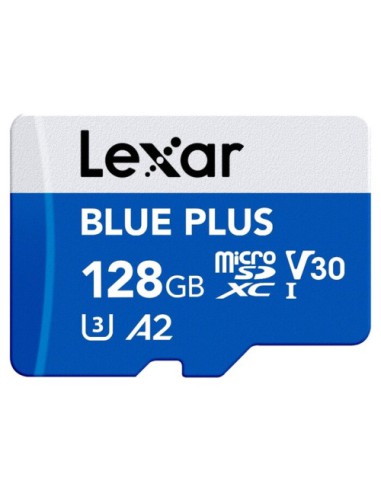 LEXAR 128GB BLUE PLUS MICROSDHC UHS-I WITH SD ADAPTER, UP TO 170MB/s READ C10 A2 V30 U3
