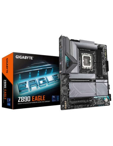GIGABYTE Z890 EAGLE Placa Base - Compatible con CPUs Intel Core Ultra (Serie 2), VRM de 14+1+2 fases, hasta 8800MHz DDR5 (OC), 1