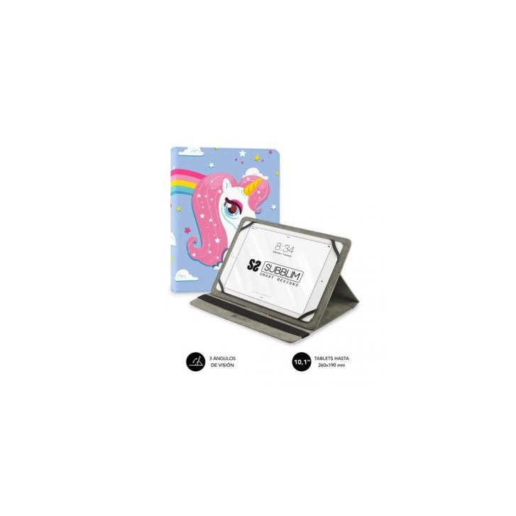 SUBBLIM Funda Tablet Universal TRENDY CASE UNICORN 10.1"