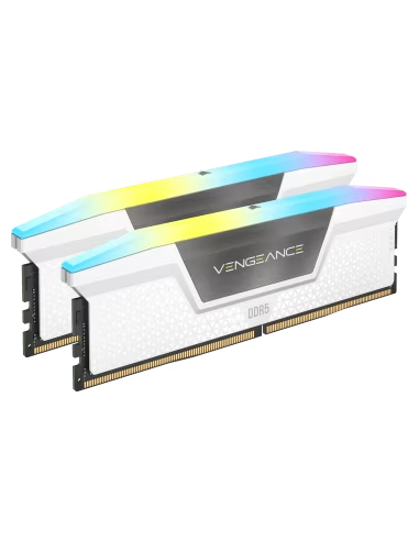 MEMORIA CORSAIR DDR5 32GB 2X16GB PC6000 VENGEANCE RGB BLANCA CMH32GX5M2D6000Z38W